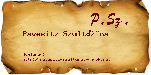 Pavesitz Szultána névjegykártya